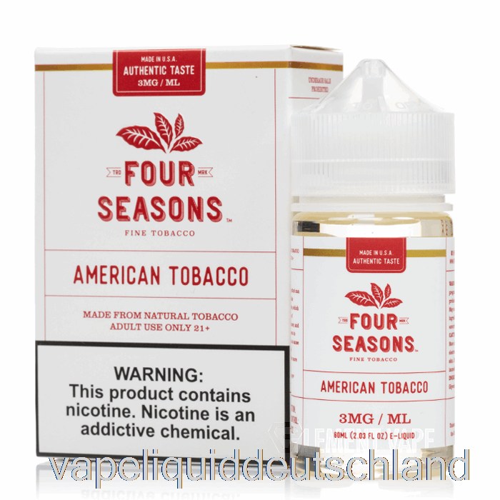 Amerikanischer Tabak – Vier Jahreszeiten – 60 Ml 12 Mg Vape-Flüssigkeit